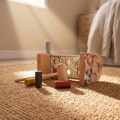 Wooden Hammering Bench Set