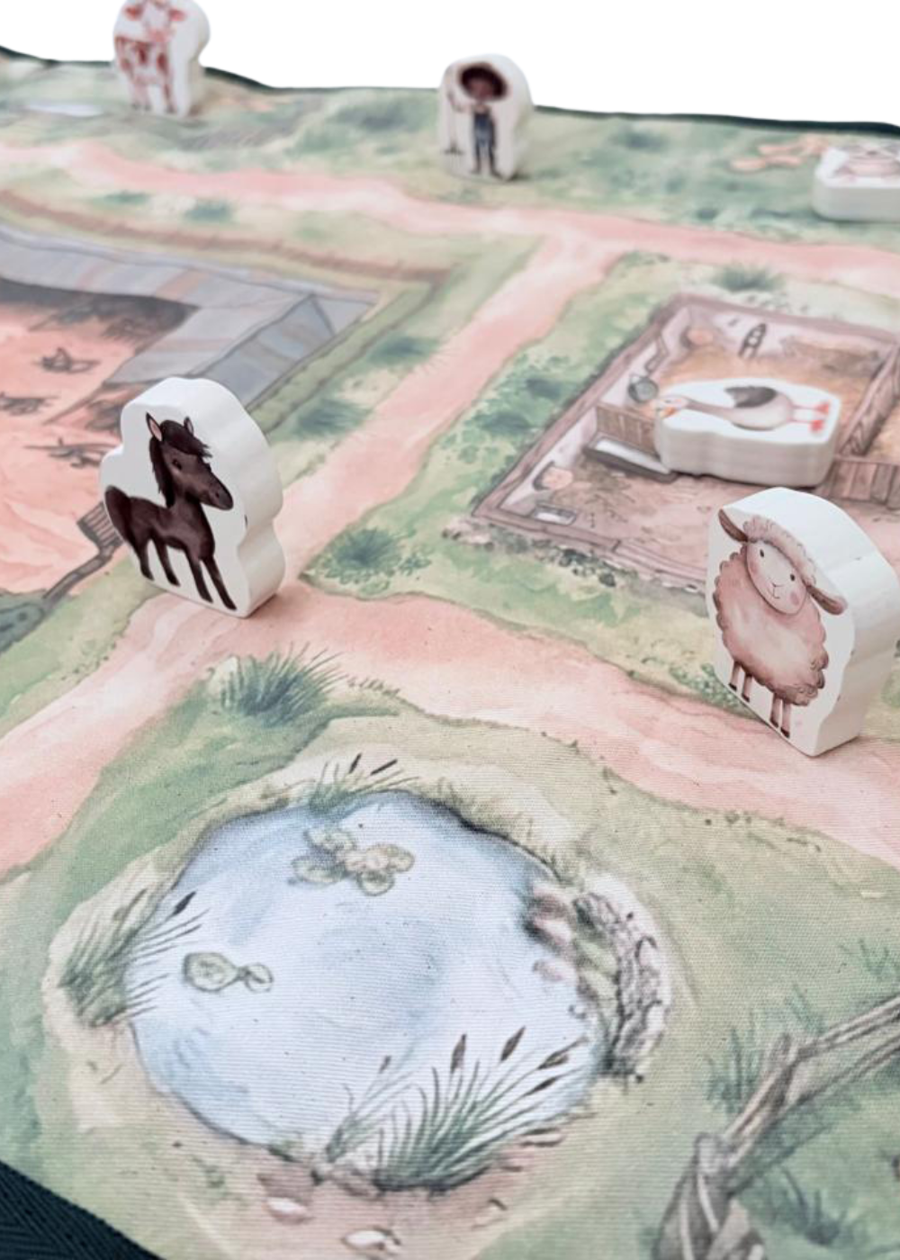 Travel Play Mat & Play Pieces | Farm