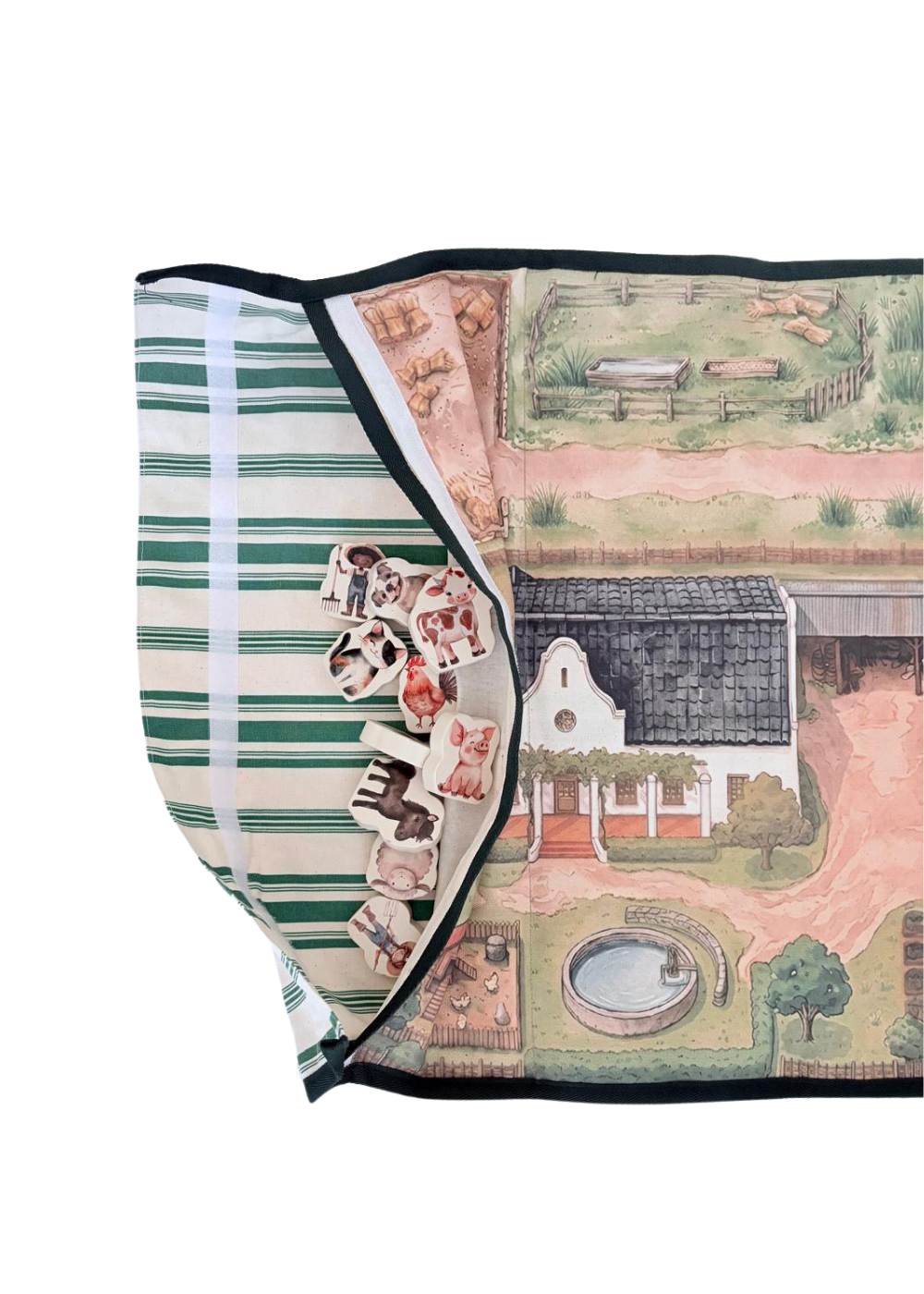 Travel Play Mat & Play Pieces | Farm