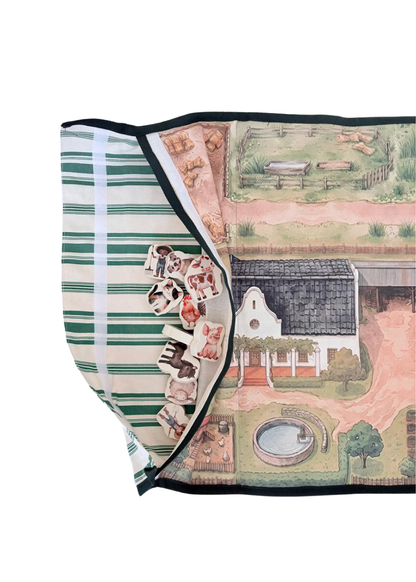 Travel Play Mat & Play Pieces | Farm