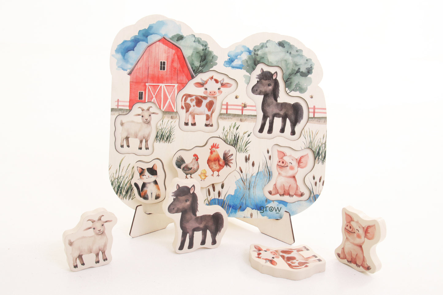 Wooden Chunky Puzzle | Farmyard Animals