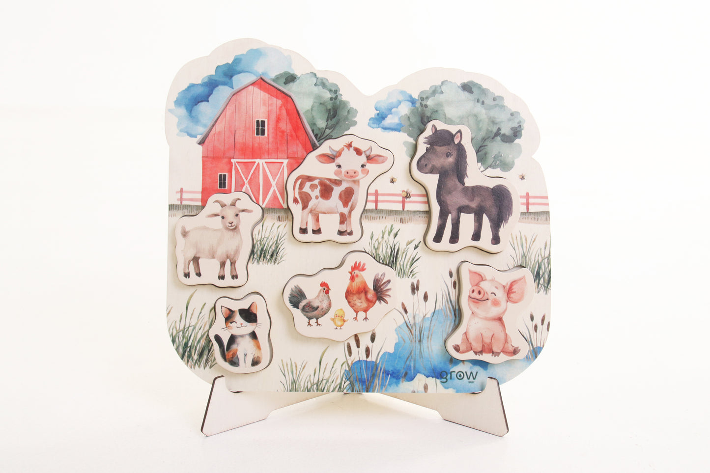 Wooden Chunky Puzzle | Farmyard Animals