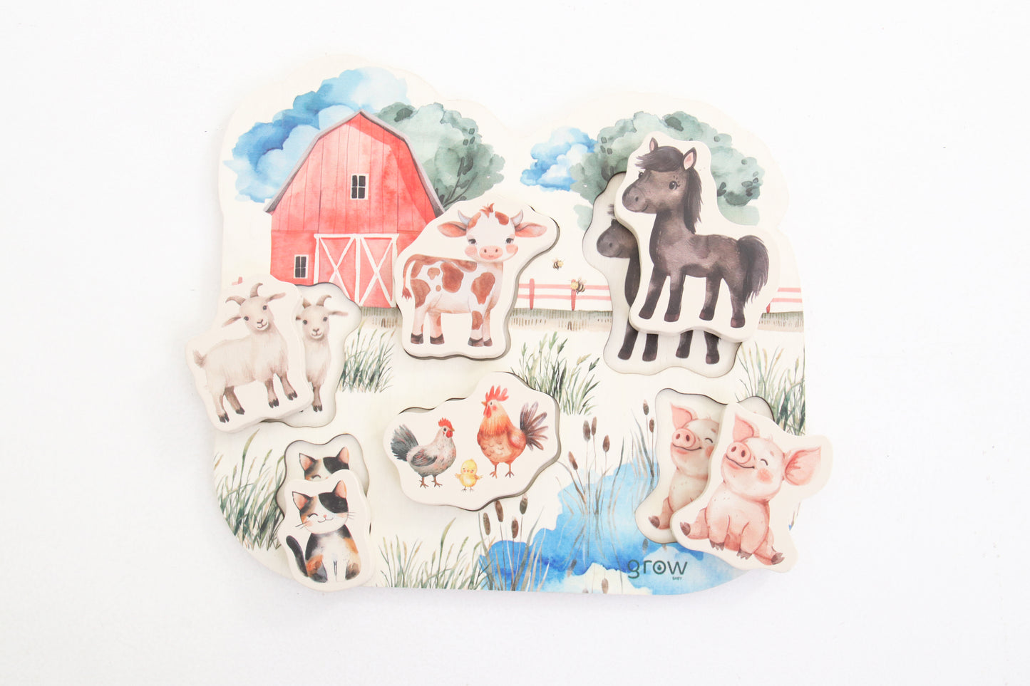 Wooden Chunky Puzzle | Farmyard Animals