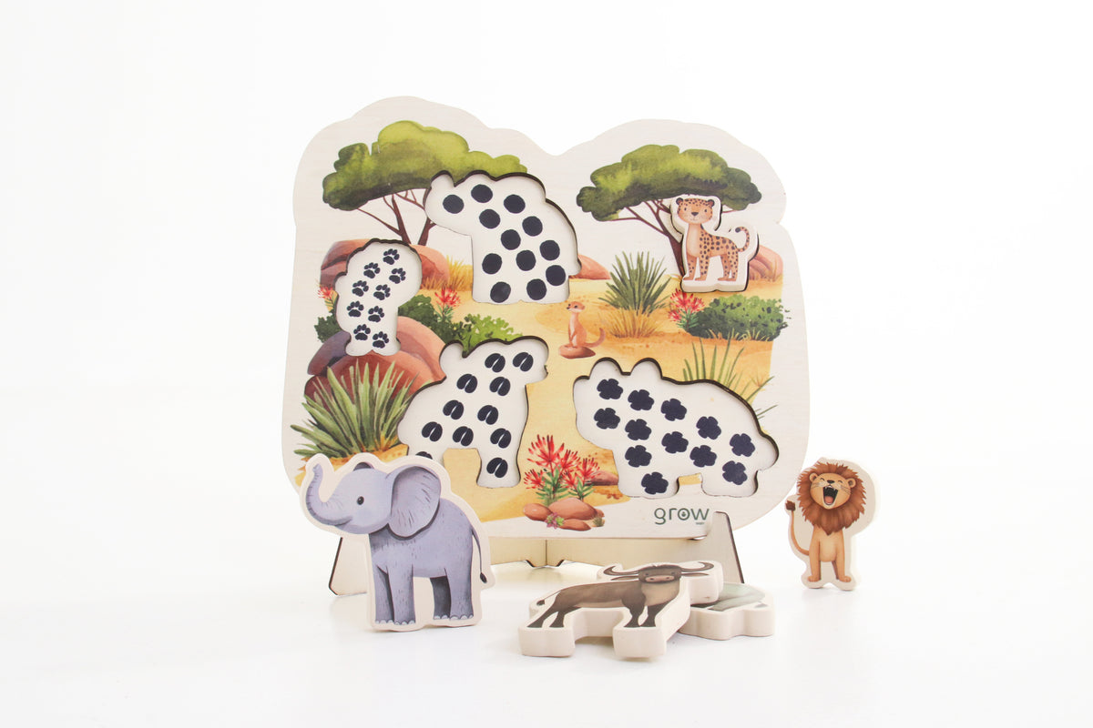 Wooden Chunky Puzzle | Big 5 Safari Animals