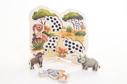 Wooden Chunky Puzzle | Big 5 Safari Animals