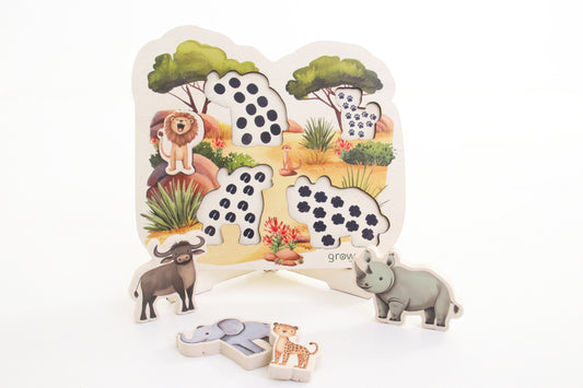 Wooden Chunky Puzzle | Big 5 Safari Animals