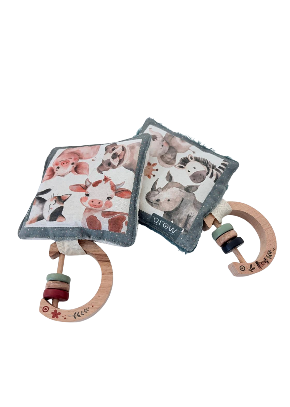 Baby Rattle & Sensory Crinkle Toy Set | Safari