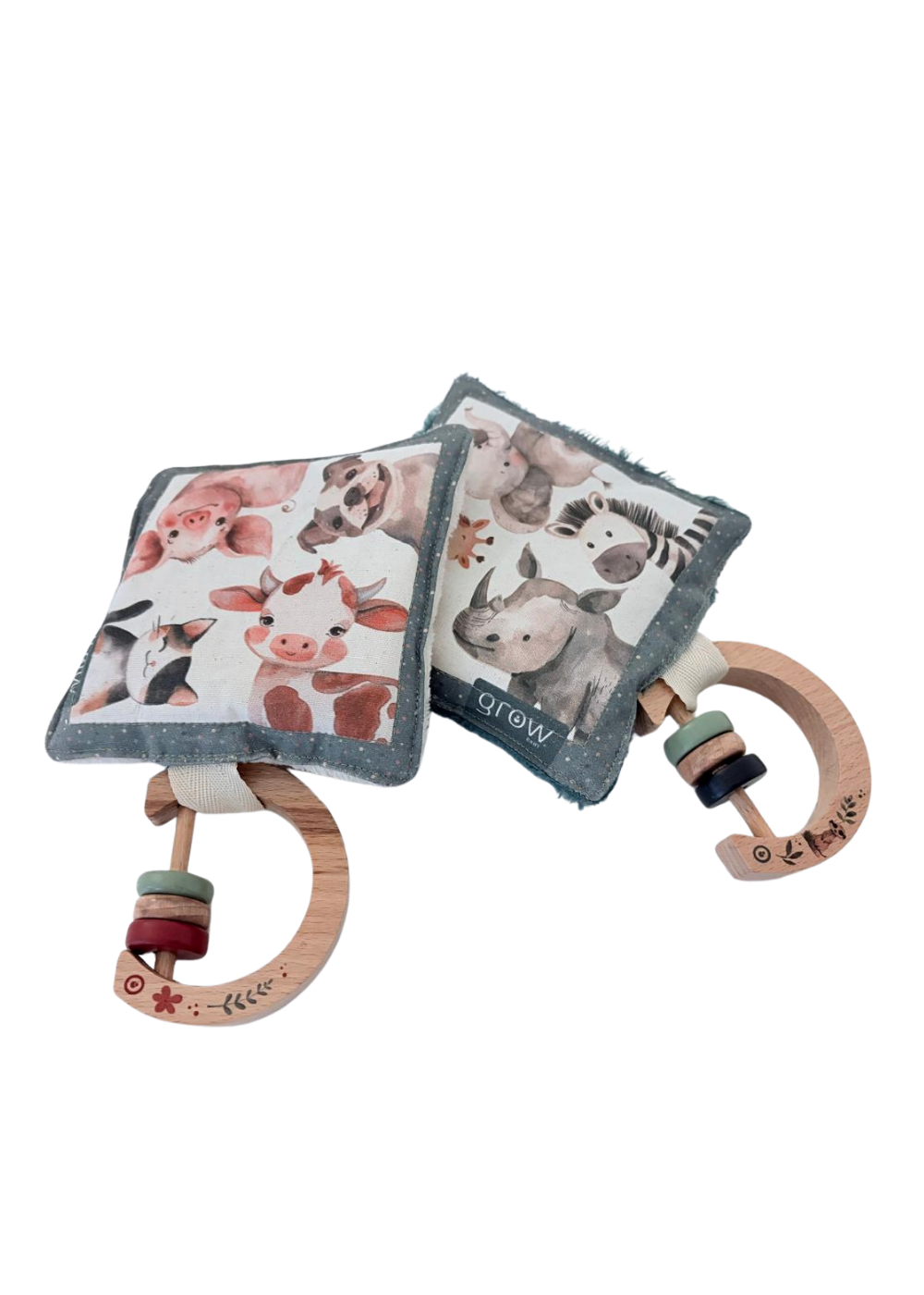Baby Rattle & Sensory Crinkle Toy Set | Farm