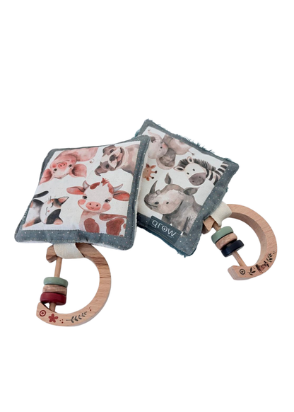 Baby Rattle & Sensory Crinkle Toy Set | Farm
