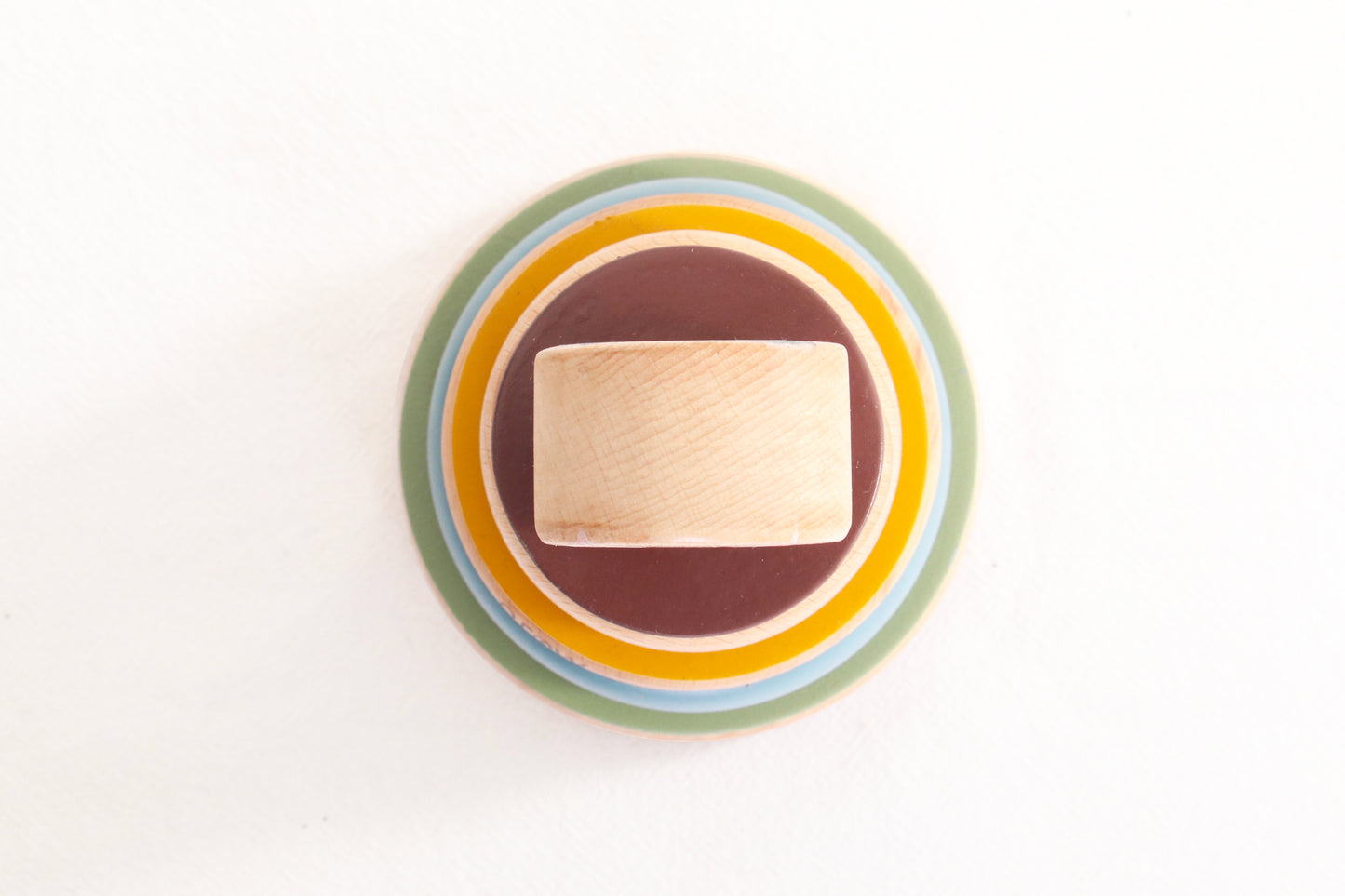 Wooden Ring Stacker & Play Mat | Farm