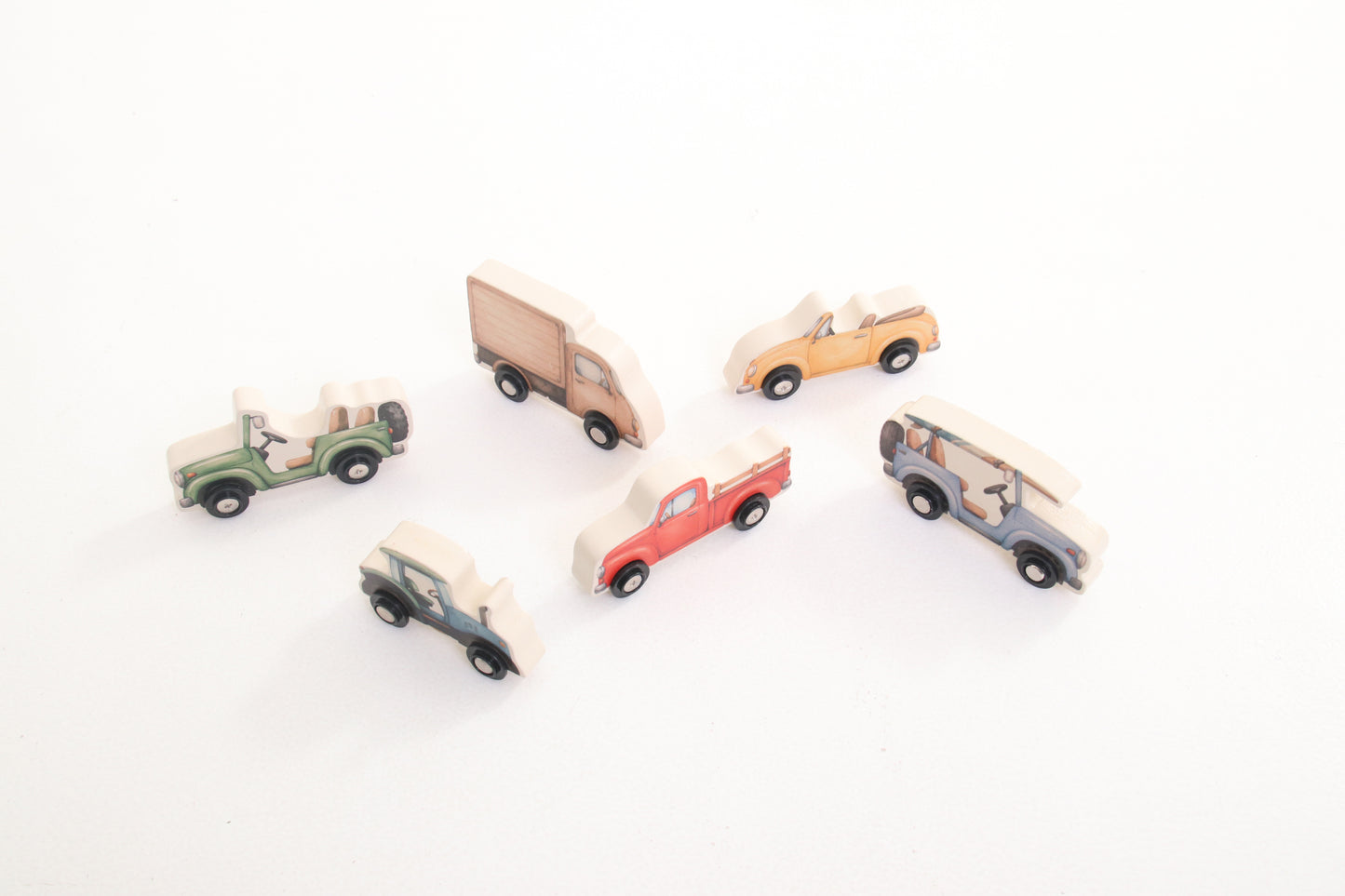Wooden Toy Car Set | 6 Piece