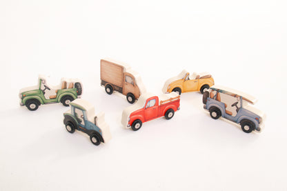 Wooden Toy Car Set | 6 Piece