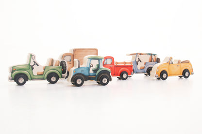 Wooden Toy Car Set | 6 Piece