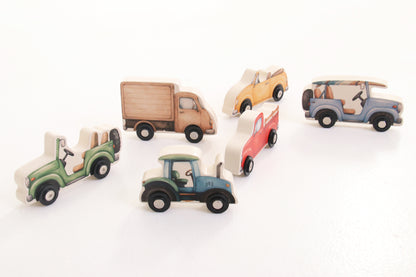 Wooden Toy Car Set | 6 Piece