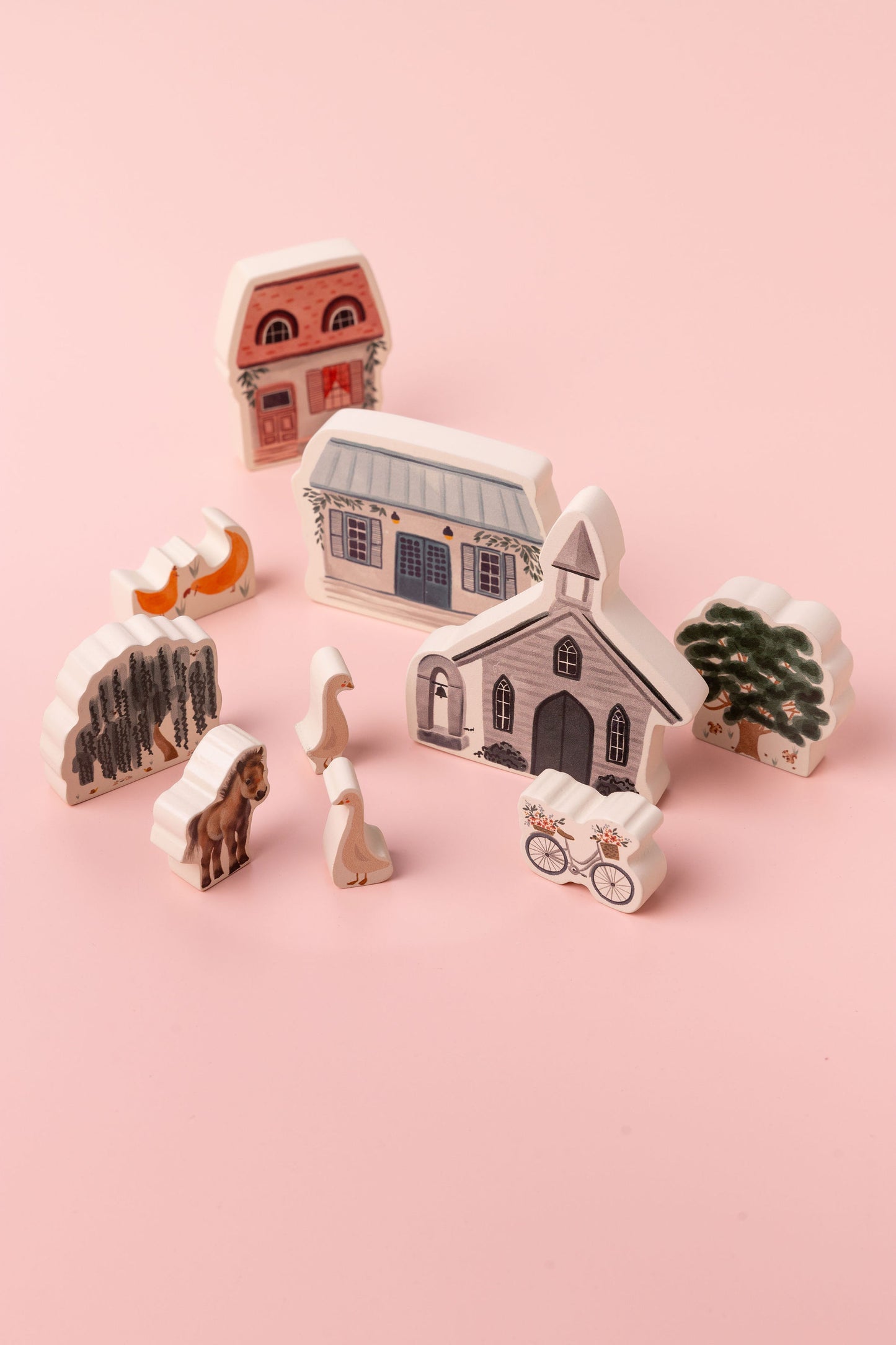 Country Lane Play Set ~ 9 piece set