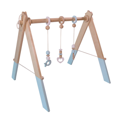 Wooden Baby Play Gym | Pastel Blue
